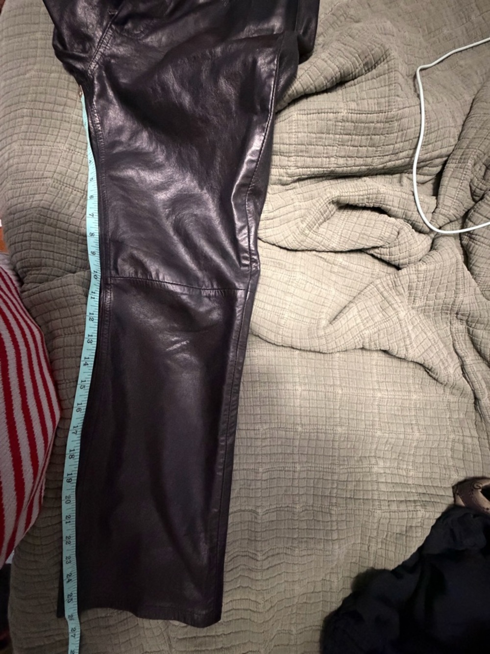 Polo by Ralph Lauren Black Leather Pants - Picture 3 of 17
